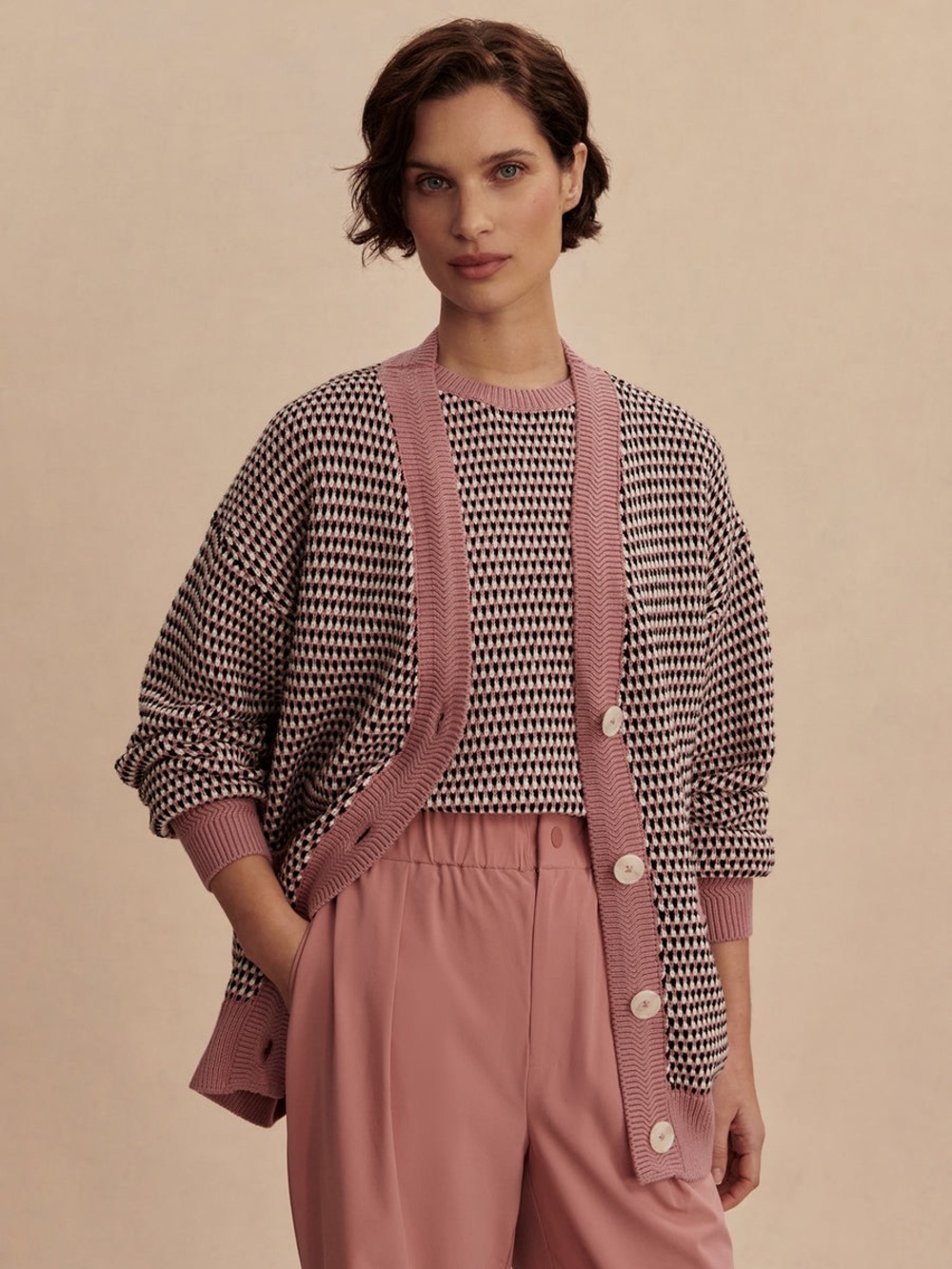 Varley Tiffany Textured Knit Cardigan